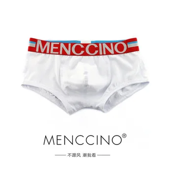 Menscino nauja grynos medvilnės vyriški apatiniai seksualus slim mados vyriški apatiniai Mažas Juosmens Sporto Jaunimo butas kelnės