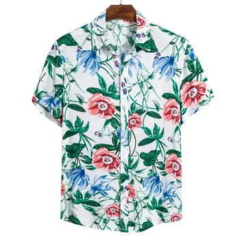 Nauja Havajų Shirt Mens Gėlių Beach 