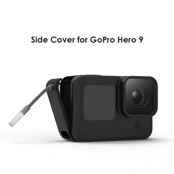 Plastiko Baterijos Šoninių Dangtelių, Vežančių Laikomo Fotoaparato Elementai GoPro Hero 9 Sporto Fotoaparato Nuimamas Ląstelių Durų