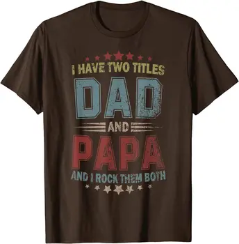 Turiu Du Titulus Tėtis Ir Tėtis Juokinga Marškinėlius Tėvo Diena Dovanos T-Shirt, T Marškinėliai Topai Marškinėliai Bendrovė Medvilnė Klasikinis Spausdinami Jaunų