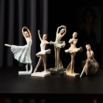 Šiaurės Baleto Mergina Statula Dervos Darbalaukio Ornamentu Ballerina Statula Kūrybos Namų Dekoro Šokių Mergina Amatų Vestuvių Dekoro Accessrie