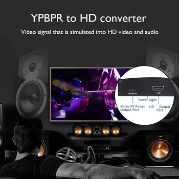 1080P YPbPr R/L HDTV Suderinama Keitiklis, Video, Audio Adapteris, Garso Keitiklis Component RGB Vaizdo Adapteris HDTV DVD