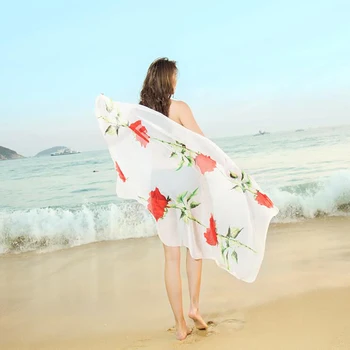 180x100cm Pareo Šalikas Moterų Paplūdimio Sarongs Paplūdimio Padengti Iki Vasaros Šifono Šalikai Geometrinių Dizaino Plius Dydis