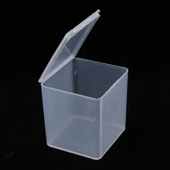 4 Dydžių Mažas Kvadratas Skaidraus Plastiko Papuošalai Tablečių Laikymo Dėžutės Karoliukai Amatų Atveju Konteineriai Produkto Pakuotės Dalis Aksesuarų Dėžutė