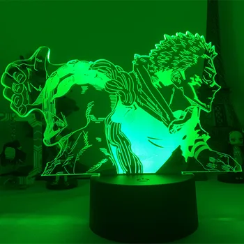 Anime Džiudžiutsu Kaisen Ryomen Sukuna Pav Žibintas 3D Led Nakties Šviesa už Kambario Gimtadienio Dovana Ryomen Sukuna naktinė lempa Dropshipping