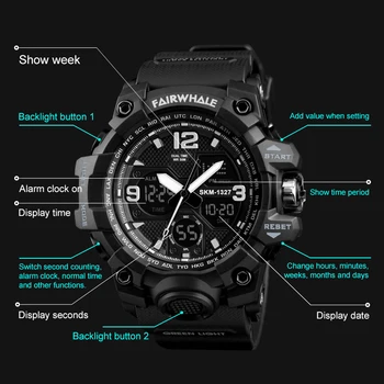 Laikrodžiai Mens 2021 Smart Žiūrėti Relogio Skaitmeninis LED Elektroninis Laikrodis atsparus Vandeniui 3ATM Karinės Watchs Relogio Masculi