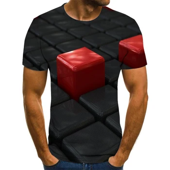 Madinga Karšto Pardavimo Apvalios Kaklo trumpomis Rankovėmis Standartinio Dydžio vyriški T-shirt Mados 3D Skaitmeninis Spausdinimas, Didelio Dydžio marškinėlius
