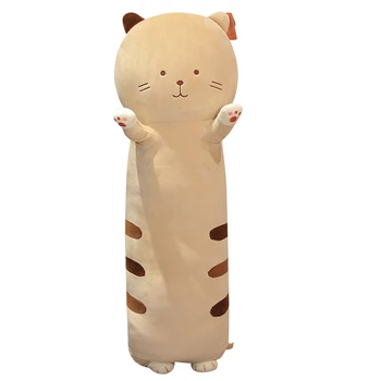 Mielas Gyvūnas Katė Ilgą Pagalvę Anime Soft Kitty Pliušiniai Žaislai Office Pietų Pertrauka Plauko Miega Pagalvė Pagalvėlės Įdaryti Lėlės Vaikams