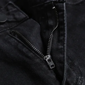 Nauja Stiliaus vyriški Asmenybės Ripped Jeans Vyriška korėjos Stilių Madingų Dažų Dot Splash Rašalo Dizainas, Plonas Spausdinti Džinsinio audinio Kelnės