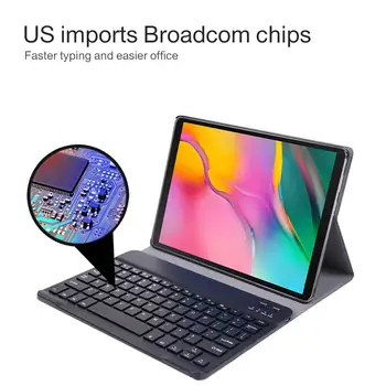 Tablet Keyboard Case for Samsung Galaxy Tab A10.1 2019 SM-T510 SM-T515 Padalinta Spalvinga Apšvietimu ir 