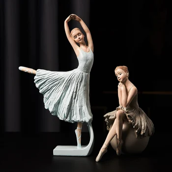 Šiaurės Baleto Mergina Statula Dervos Darbalaukio Ornamentu Ballerina Statula Kūrybos Namų Dekoro Šokių Mergina Amatų Vestuvių Dekoro Accessrie