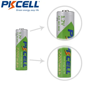 15VNT PKCELL AA 2200MAH baterija 1.2 V NIMH aa Įkraunamas Baterijas 2A precharge LSD Baterijos Ni-MH Fotoaparato žaislai