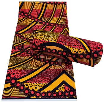 2021 Ankara Afrikos Spaudinių Batikos Pagne Nekilnojamojo Vaškas Audinio Afrikos Siuvimo Vestuvių Suknelė Amatų Medžiaga Medvilnė Tissu 6 Metrų