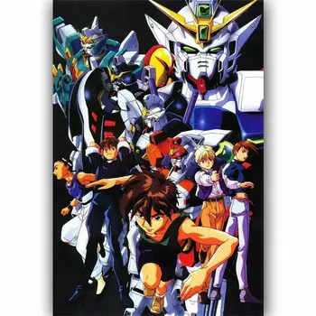 F295 Karšto Naujas Mobile Suit Gundam Wing Animacinių, Anime, Komiksai Šilko Audinys Sienos Plakatus Dekoro Lipduko Šviesus