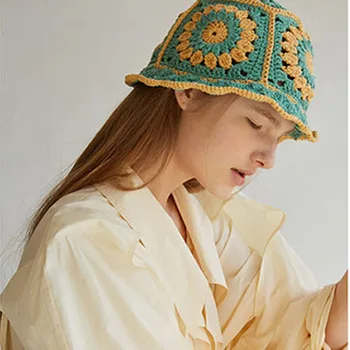 Naujas Panama 2021 mados prekės ženklo saulės skrybėlės grynos medvilnės Žiemos skrybėlę, sulankstomas saulės Bžūp Tuščiaviduriai Nėrimo, Mezgimo spalvotų Kibiro kepurę