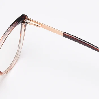 Peekaboo ponios taurės moterų cat eye TR90 rėmelis retro stiliaus optinis glassses rėmo moterys, aišku objektyvas aukštos kokybės rudas pilkas