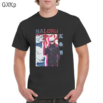 Satoru Gojo Anime Aktyvus t marškinėliai, Unisex Harajuku Retro Estetinės Džiudžiutsu Kaisen Viršuje grafika Medvilnės Negabaritinių marškinėliai Moteriška/Vyras