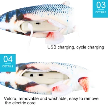 USB Modeliavimas Žuvų Elektros Sūpynės Žuvys Šokinėja Žuvys Modeliavimas Karpis Naminių Kačių Žaislas Elektros Žuvų Kramtomoji Žaisti Kramtymas Prekes