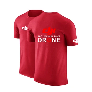 2021 Vasaros Vyrų ir Moterų marškinėliai trumpomis Rankovėmis Naujas DJI Profesionalaus Piloto Drone Logotipu Harajuku Slim Viršų