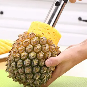 Ananasų Corer Ir Slicer Įrankis, Maisto Kokybės Nerūdijančio Plieno Ananasų Cutter Su Aštriais Ašmenimis Ir Nuimama Rankena