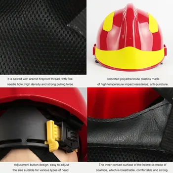 Avarinių Gelbėjimo Šalmas Gaisrininkų apsauginiai Šalmai, darbo Vietoje, Priešgaisrinės Apsaugos Sunku Skrybėlę Apsaugos Anti-poveikiui, Karščiui atsparus