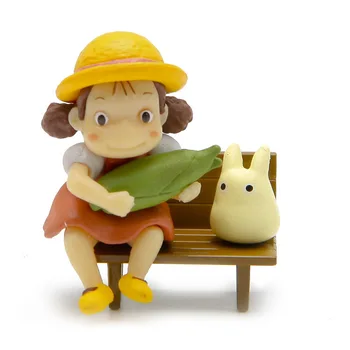 Ghibli Anime Totoro Imtis kukurūzų sėdėti Pav Stalo Puošyba Hayao Miyazaki Modelis Pasakų Sodas Moss Miniatiūros Amatų, Žaislų, Namų Dekoro