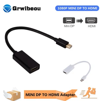Grwibeou Mini Display Port DP Vyras į HDMI suderinamus Moterų Adapteris Keitiklis, Laido 