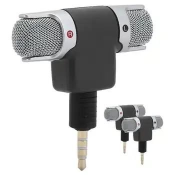 Jungtis garsiakalbis, terminalo 3 5MM Mini Stereo Mikrofonas Dual Channel Bevielio Mikrofono už Mobilųjį Telefoną, Planšetinį kompiuterį ausinių