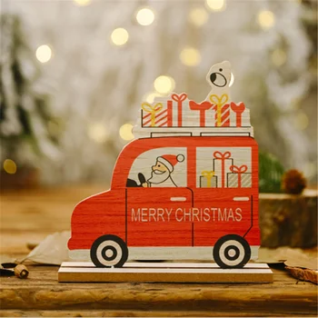 Kalėdų Papuošalų, Medinių Automobilių Santa Claus Papuošalai 2022 Naujųjų Metų Dekoracija Navidad 2021 Linksmų Kalėdų Vaikams Kalėdų Dovana