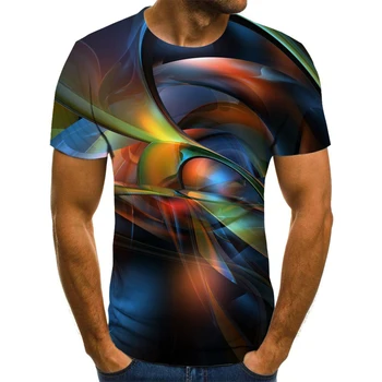 Madinga Karšto Pardavimo Apvalios Kaklo trumpomis Rankovėmis Standartinio Dydžio vyriški T-shirt Mados 3D Skaitmeninis Spausdinimas, Didelio Dydžio marškinėlius