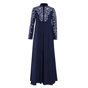 Moteris Musulmonų Suknelė Kaftan Arabų Jilbab Abaja Dubajus Islamo Nėrinių Susiuvimo Maxi Suknelė Vestidos Largos Eid Mubarakas Europos Drabužiai