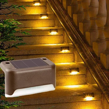 Naujas LED Saulės Žibintas Kelias Laiptų Lauko Vandeniui Sienų apšvietimo Sodo Kraštovaizdžio Žingsnis Denio Apšvietimas Balkonas Tvora Saulės Naktį Žibintai