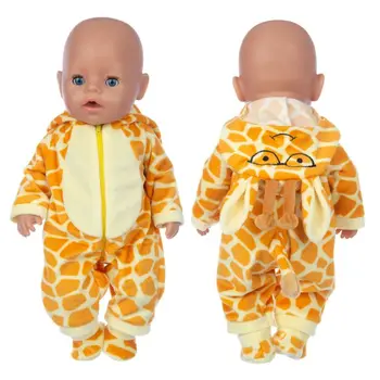 Naujas Žirafa Kostiumas Lėlės Drabužiai Tinka 17 colių 43cm Lėlės Drabužiai Gimęs Kūdikis Kostiumas Kūdikio Gimtadienio Dovana Fistival