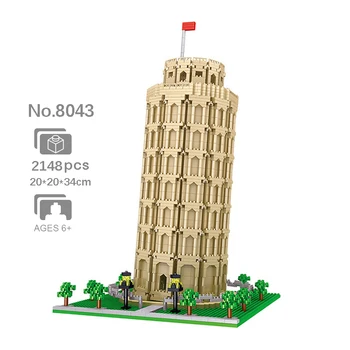Pasaulio Architektūros Pizos Bokštas 3D Modelis Mini 
