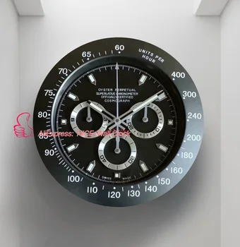 Prabangių Laikrodžių Formos Sieninis Laikrodis Metalo Laikrodis Laikrodžiai su Tylus Mechanizmas Namų Decortaion-Geriausia Dovana