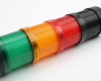 Pramoninio Kamino šviesos diodų (LED) LTP žibintai Raudona Mėlyna Žalia Buzzer garsus Flash Black 24V 110V, 220V, 12V apsisukti 5 sluoksniu